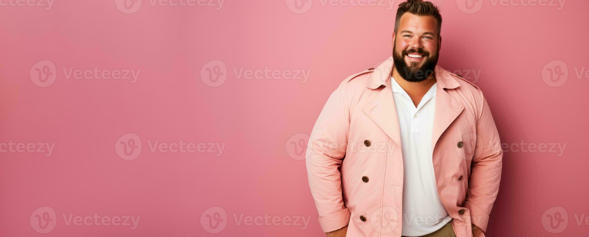 más Talla modelo aislado en pastel antecedentes foto