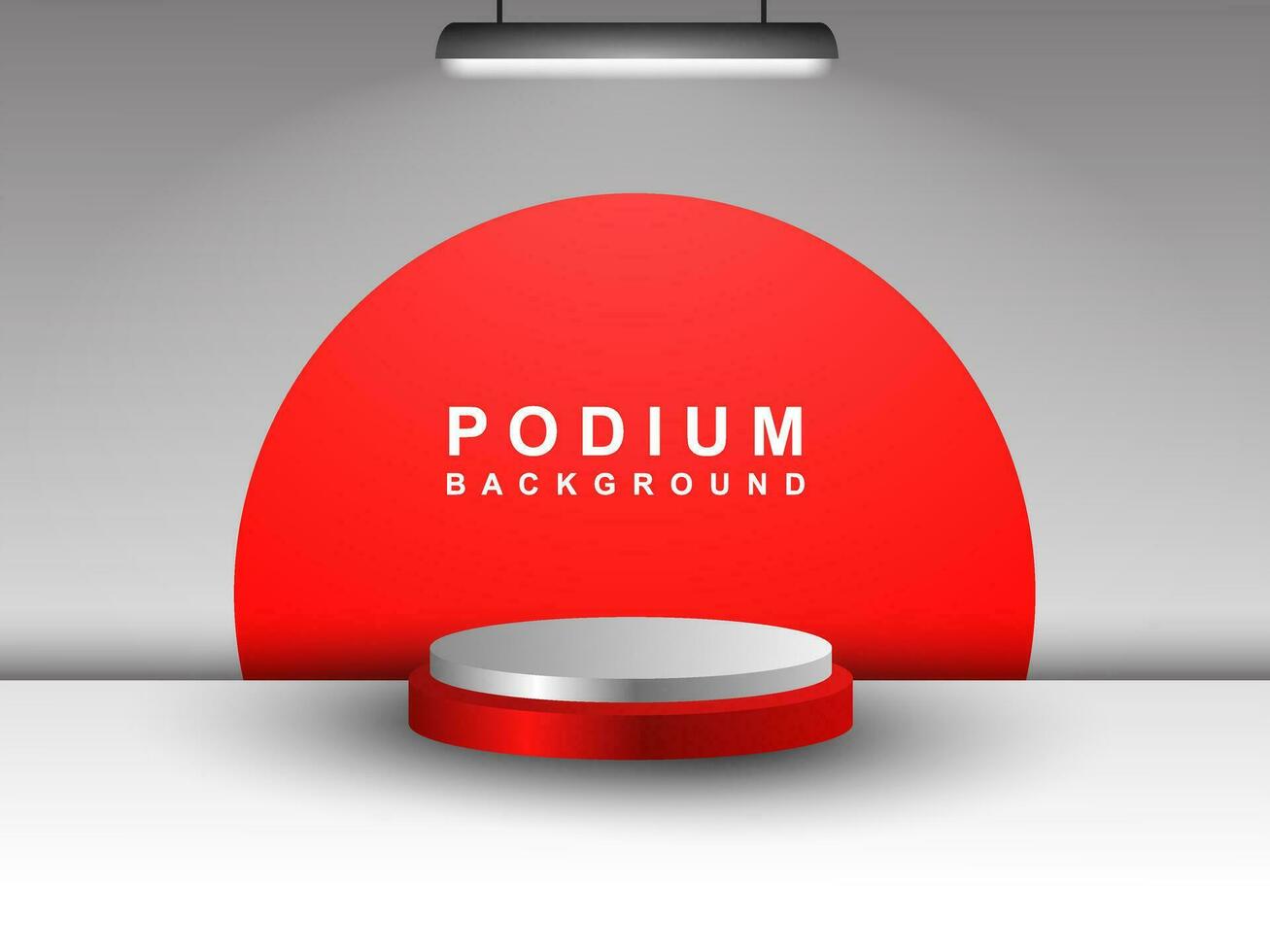Realistic 3d cylindrical pedestal podium with semicircle background. Geometric platform abstract vector rendering. Product display presentation. Minimal scenes.