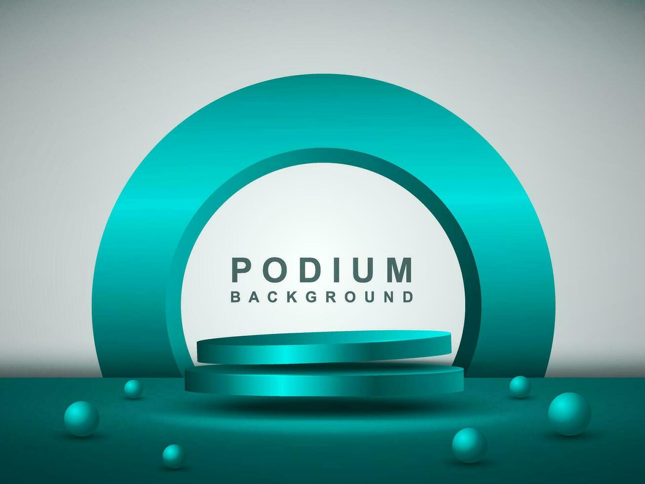 Realistic 3d cylindrical pedestal podium with semicircle background. Geometric platform abstract vector rendering. Product display presentation. Minimal scenes.