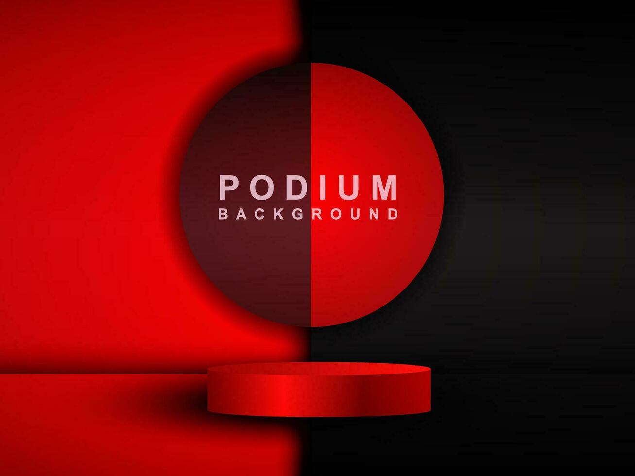 Cylindrical podium scene background. Product presentation, mock up, cosmetic product exhibition, podium, stage or platform. Vector illustration