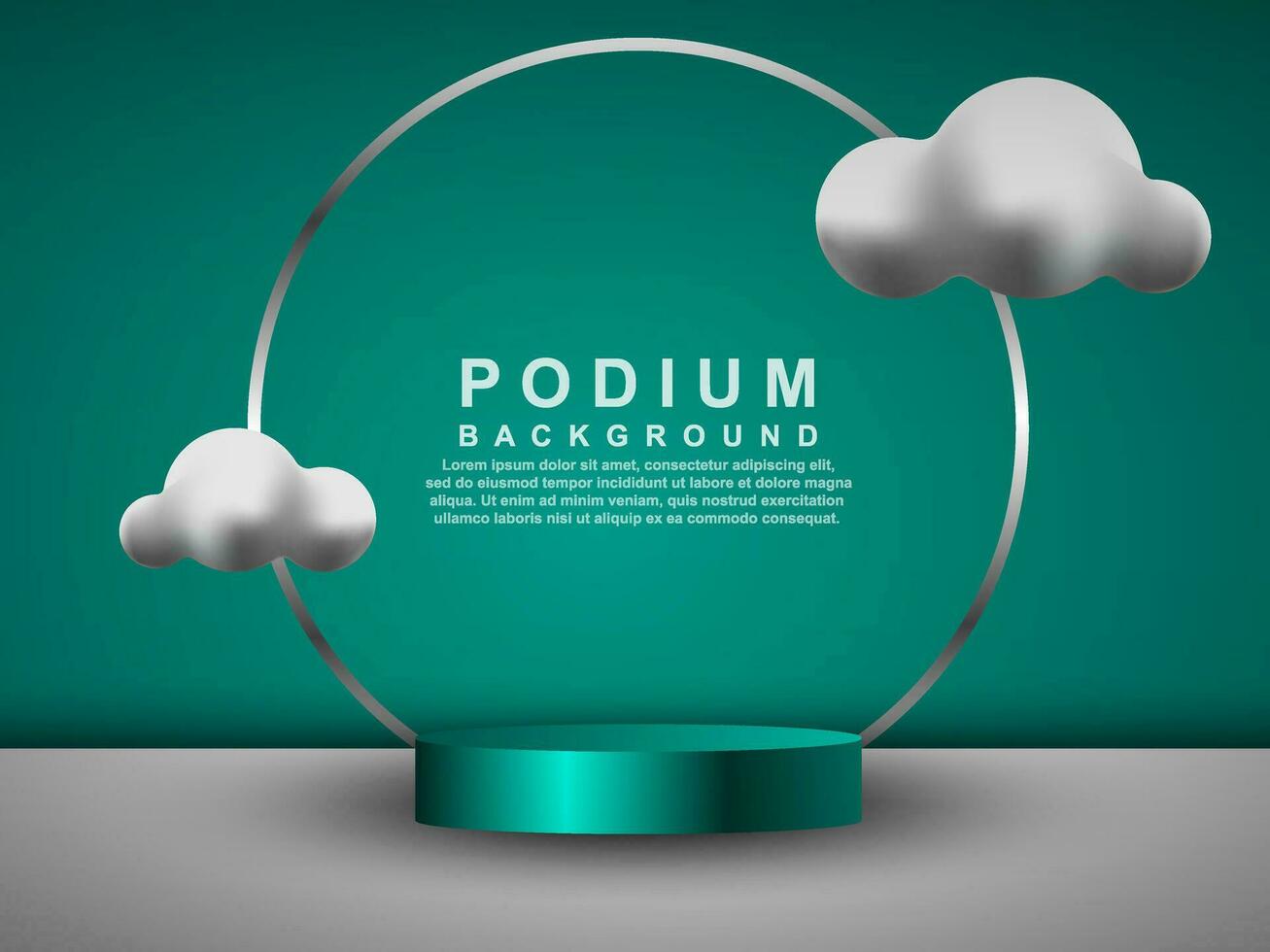 Cylindrical podium scene background. Product presentation, mock up, cosmetic product exhibition, podium, stage or platform. Vector illustration
