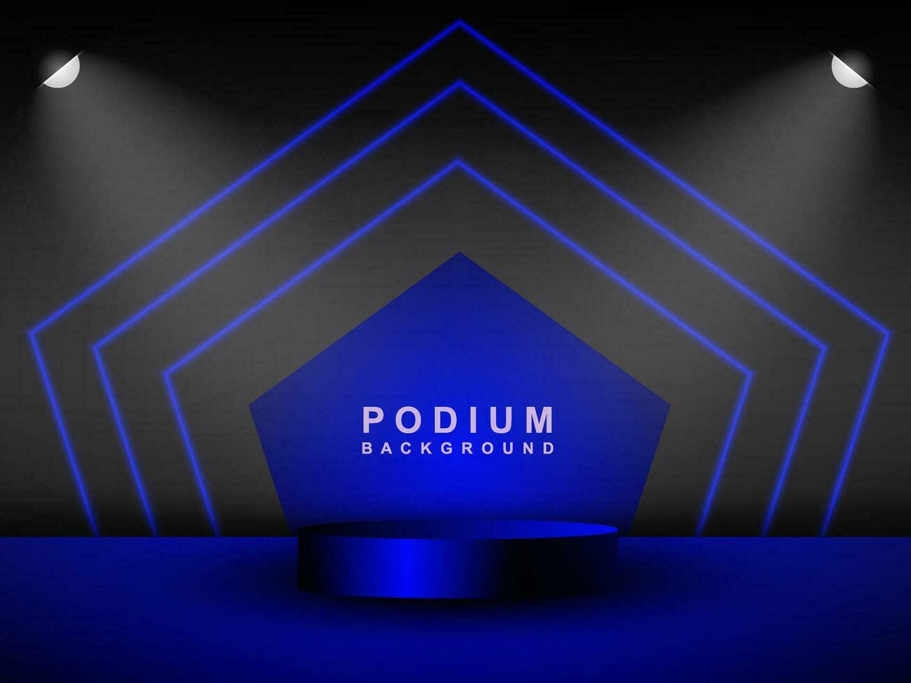 Cylindrical podium scene background. Product presentation, mock up, cosmetic product exhibition, podium, stage or platform. Vector illustration