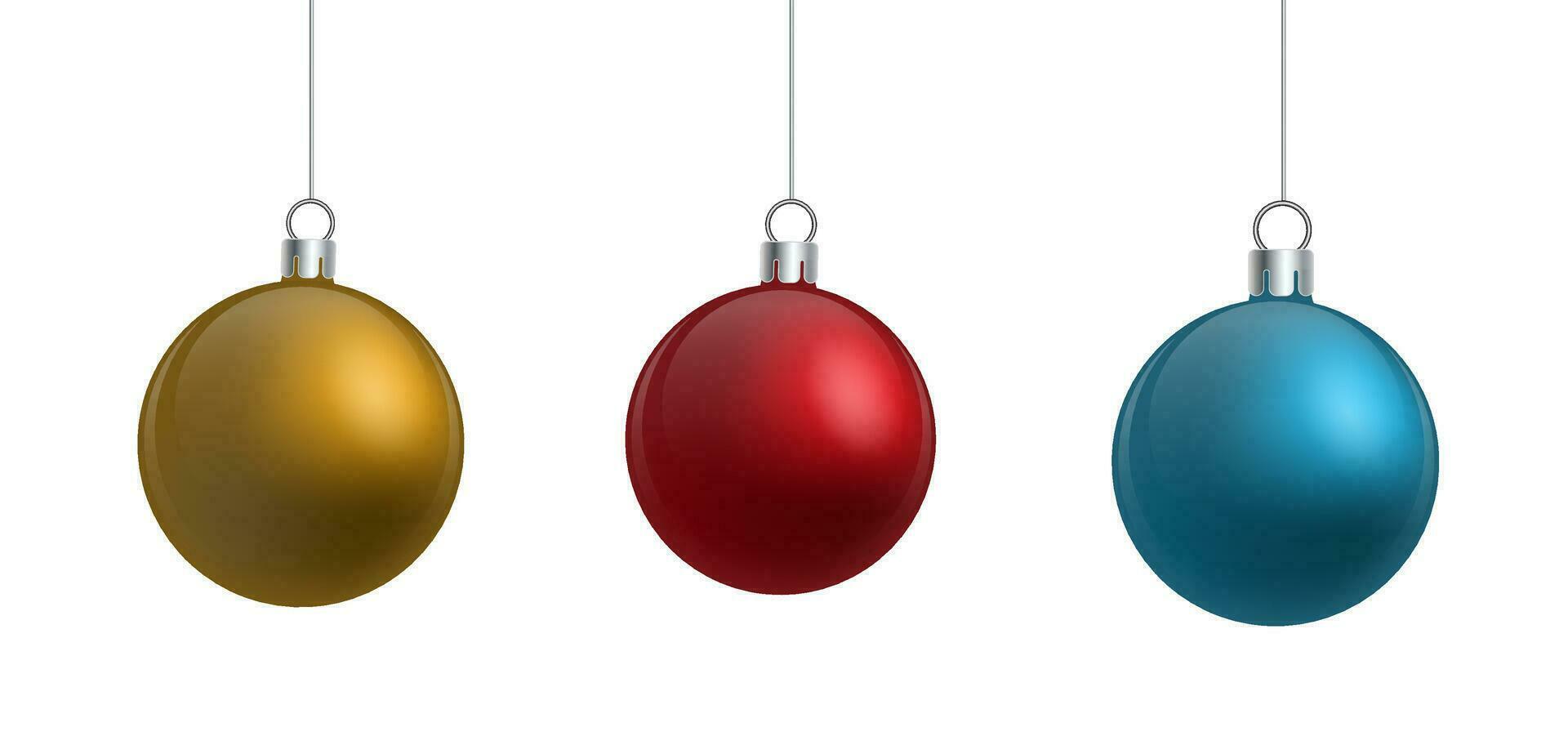 color Christmas balls vector