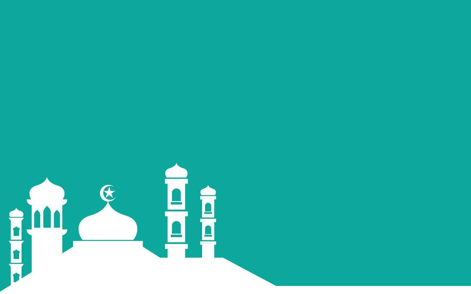 simple islamic mosque background template vector