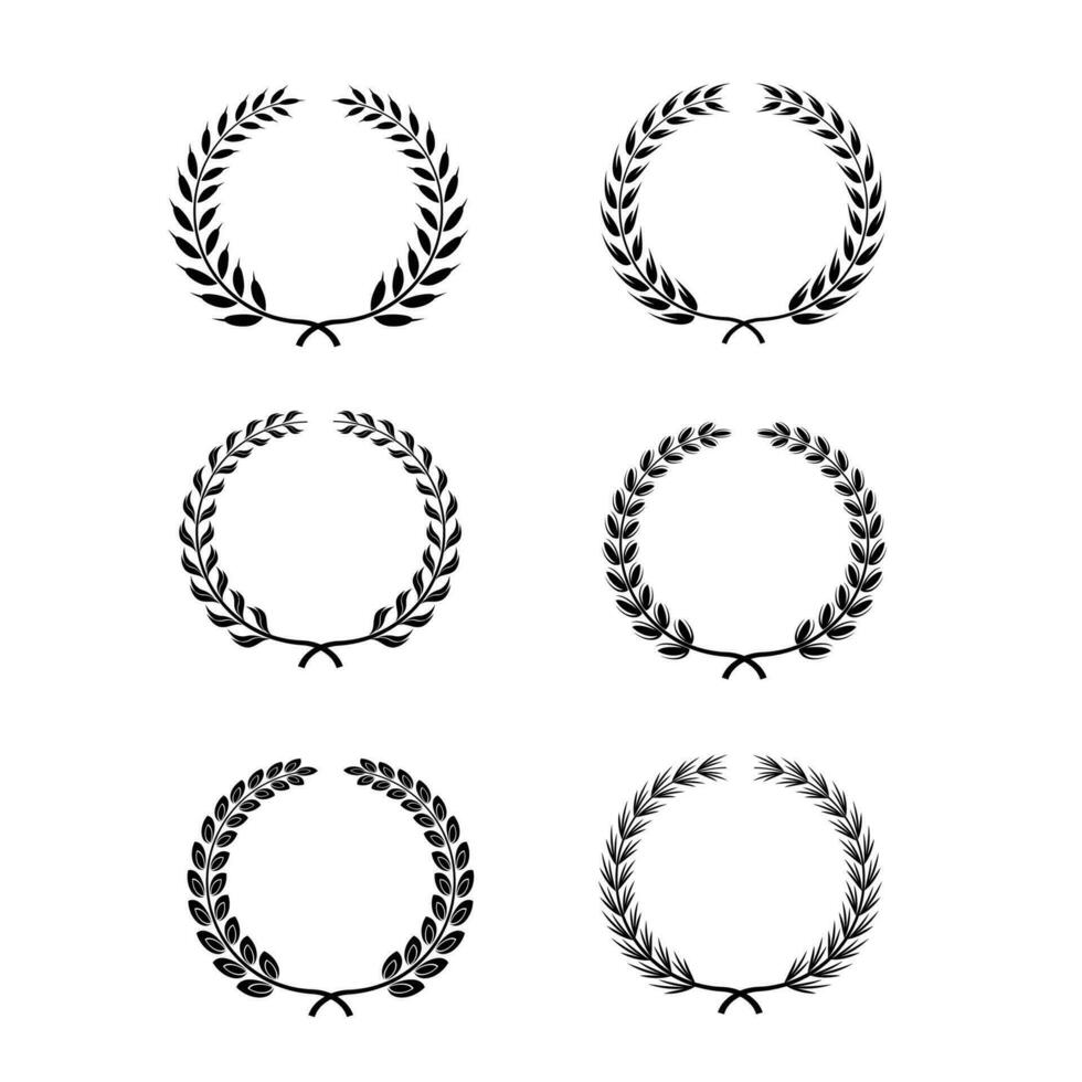 Laurel Wreath Vector template bundle 03