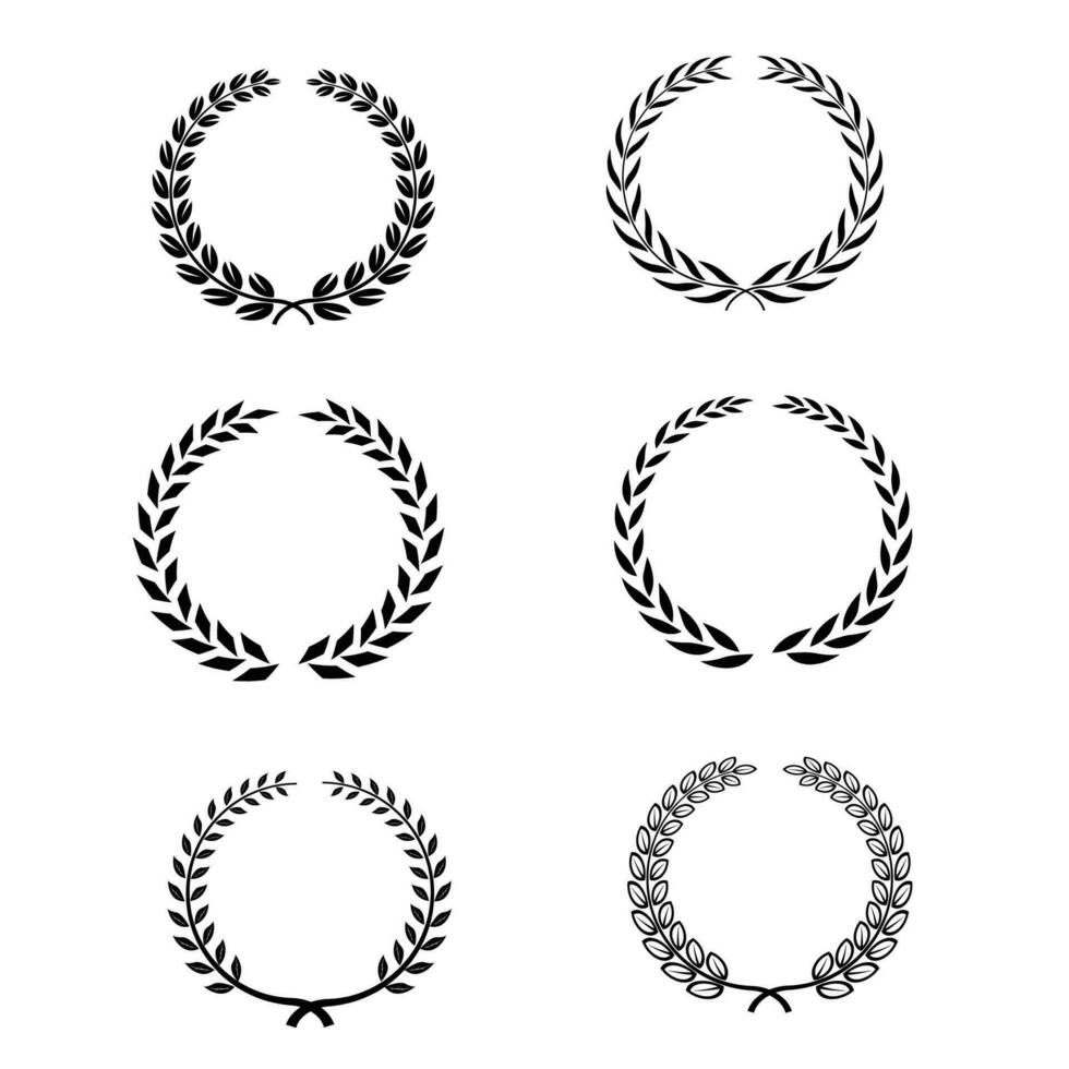 Laurel Wreath Vector template bundle 02