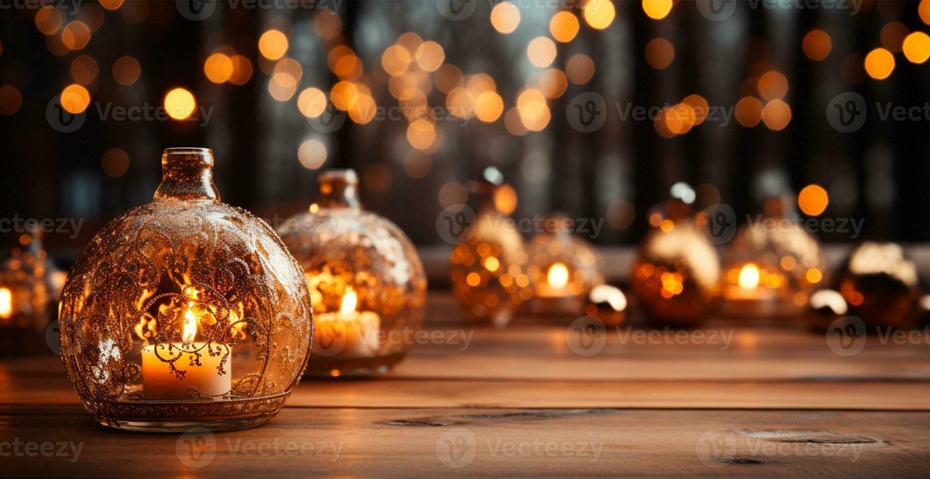 Navidad ardiente vela, borroso bokeh fondo, nuevo año - ai generado imagen foto