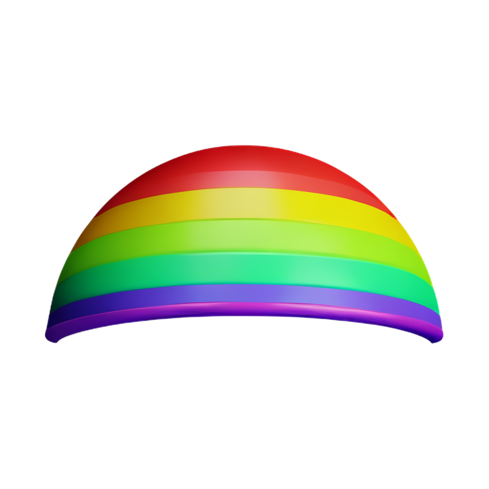 boho rainbow 3d rendering icon illustration png