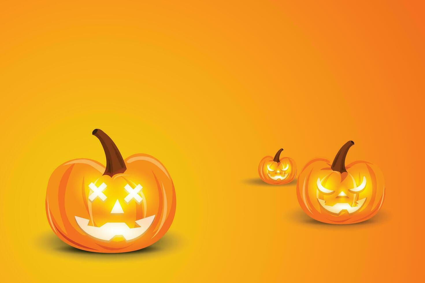 Halloween night background, Happy Halloween,  with pumpkin , illustration. vector