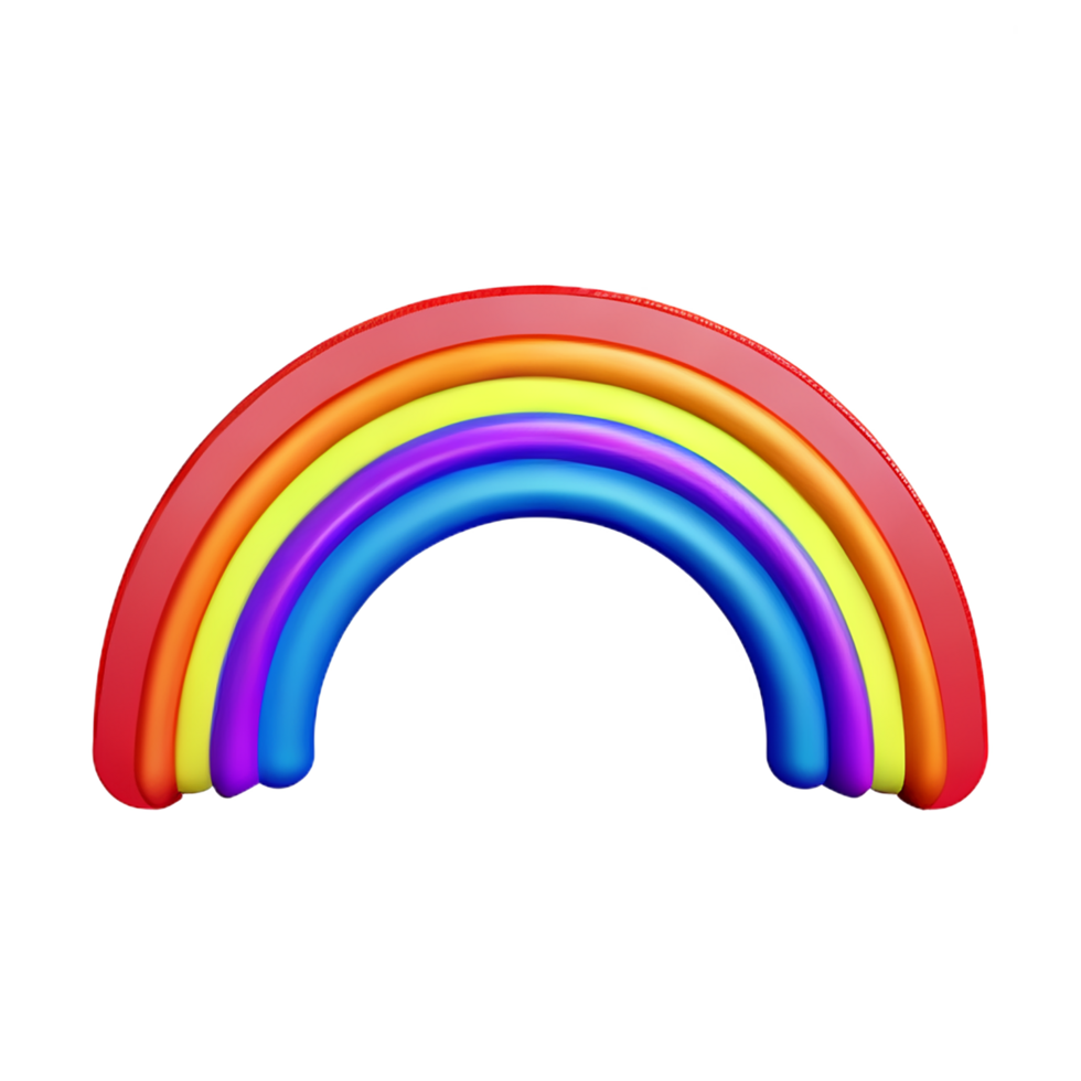 boho rainbow 3d rendering icon illustration png