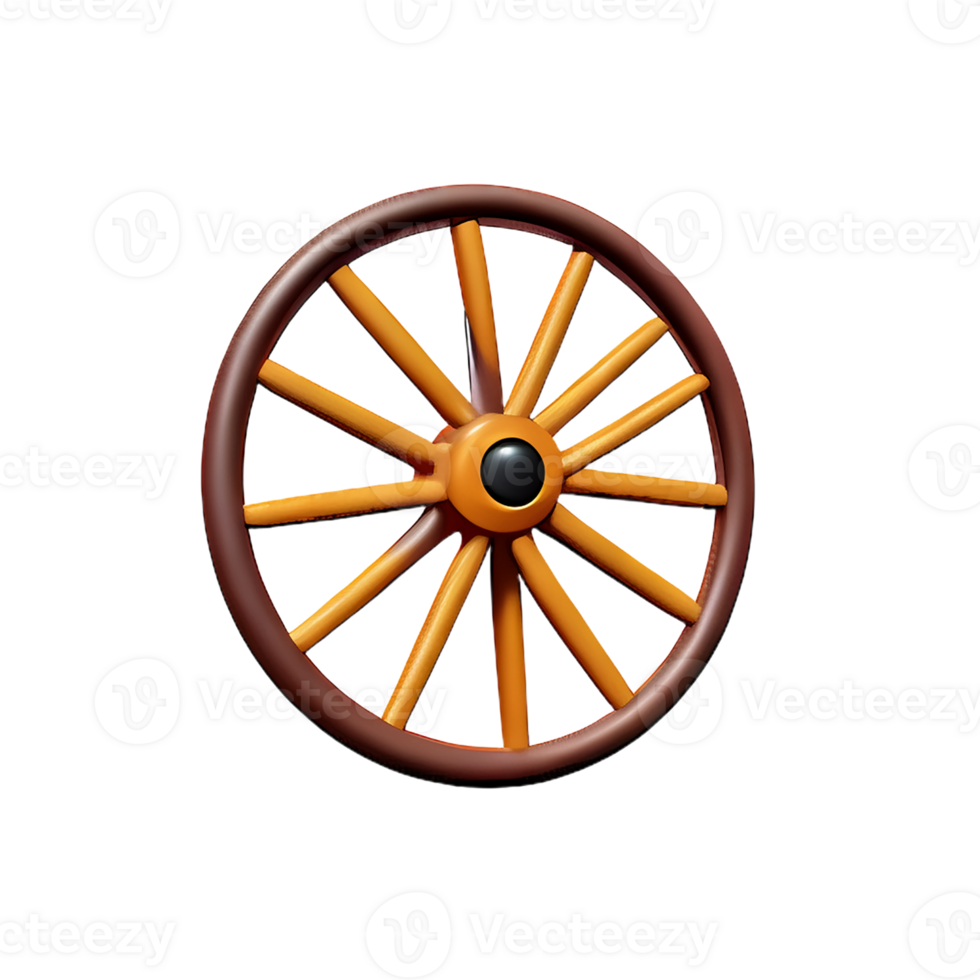 wheel 3d rendering icon illustration png
