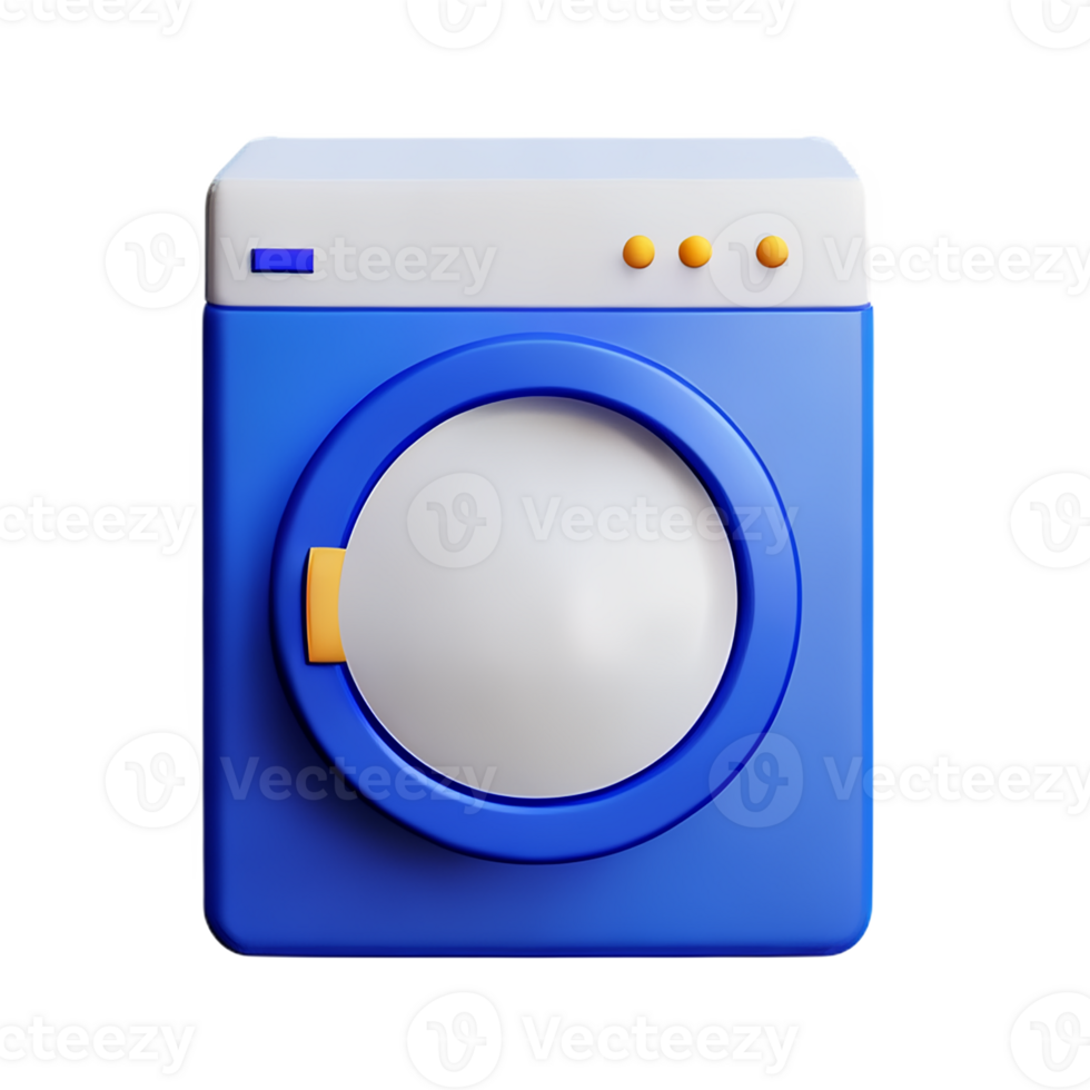 laundry 3d rendering icon illustration png