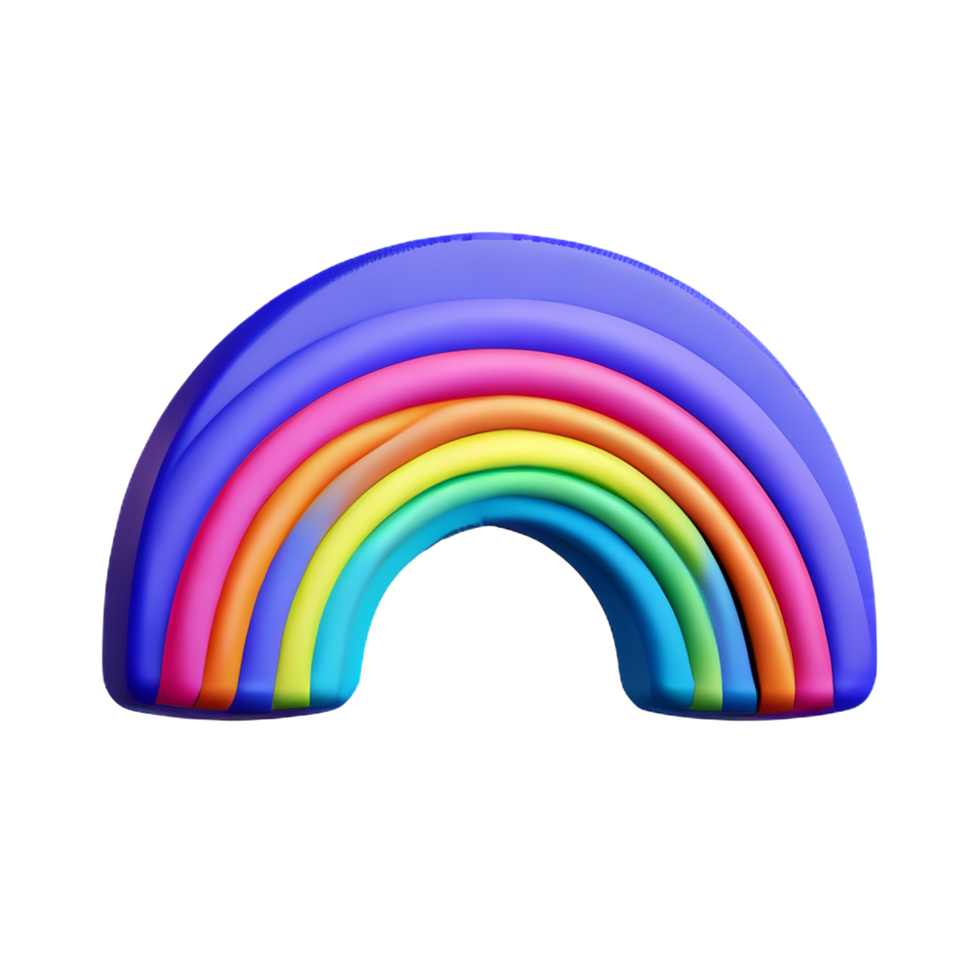 boho rainbow 3d rendering icon illustration png