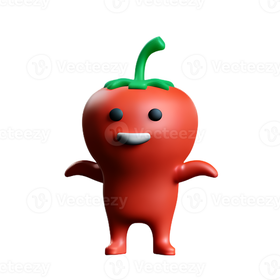 pepper 3d rendering icon illustration png