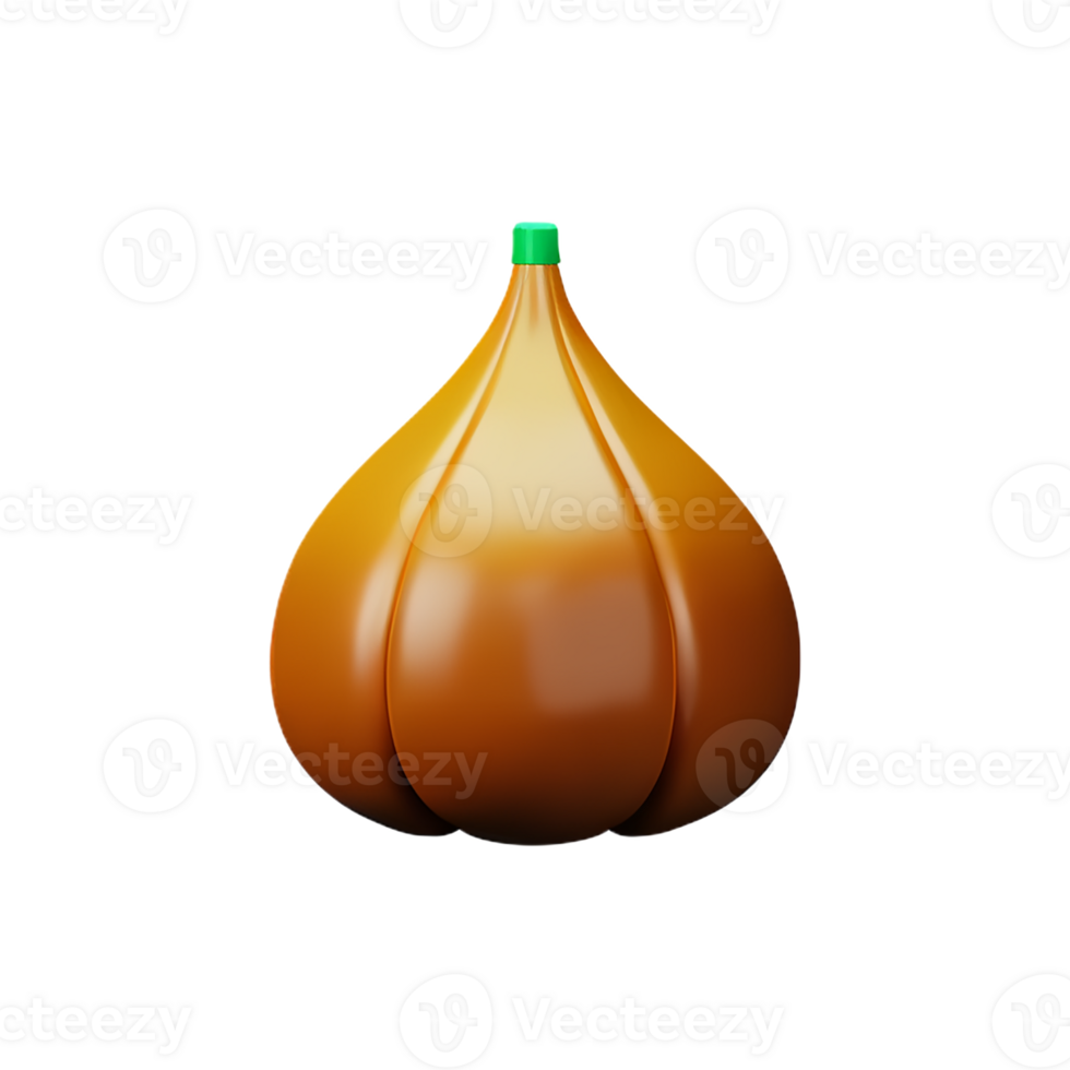 garlic 3d rendering icon illustration png