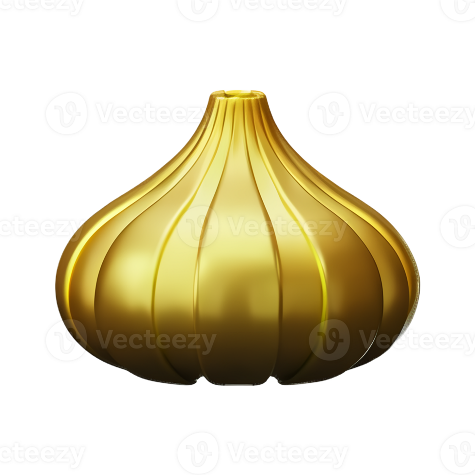 garlic 3d rendering icon illustration png