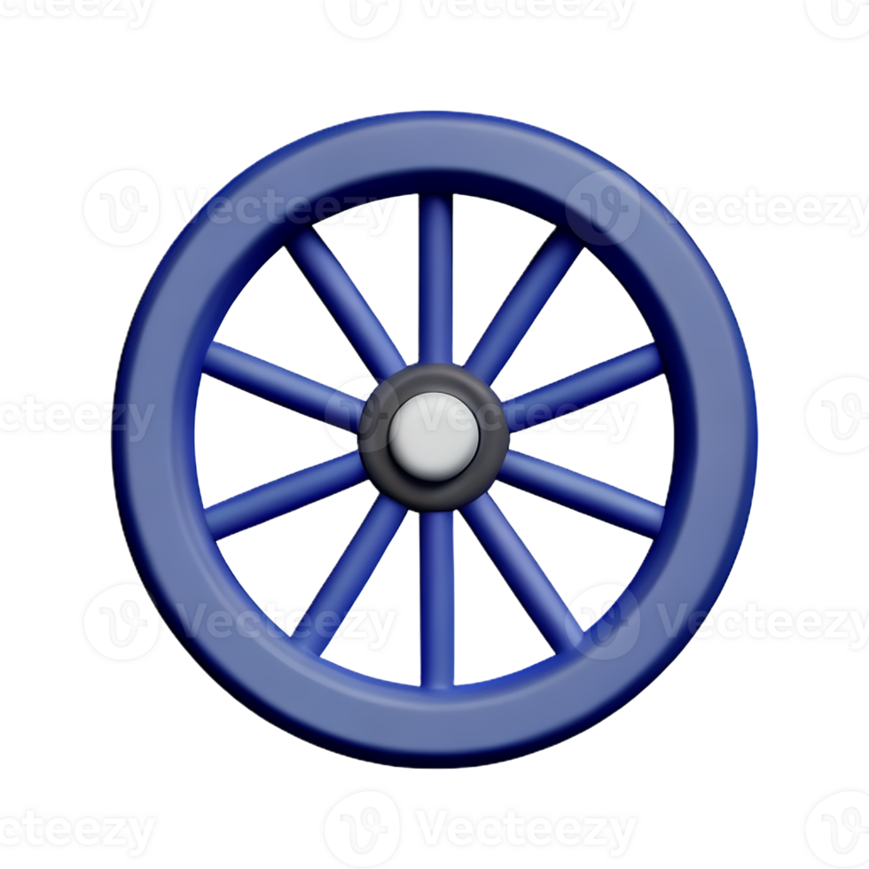 wheel 3d rendering icon illustration png