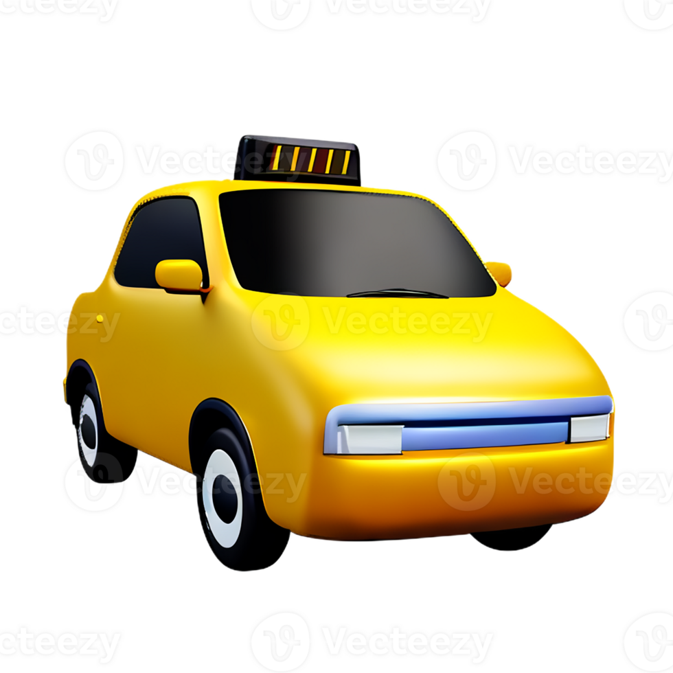 taxi 3d rendering icon illustration png
