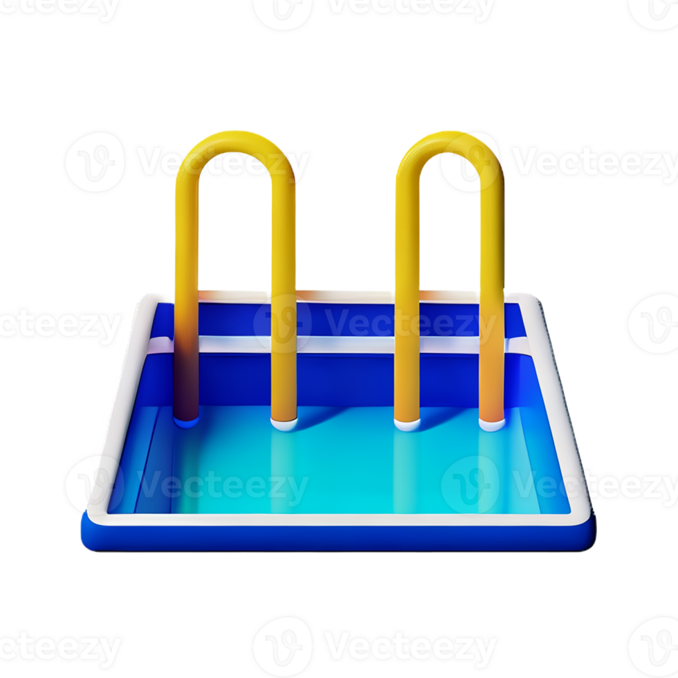 pool 3d rendering icon illustration png