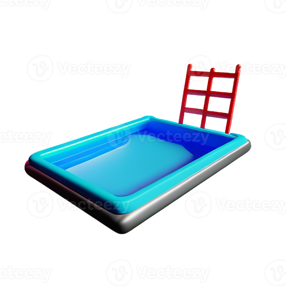 pool 3d rendering icon illustration png