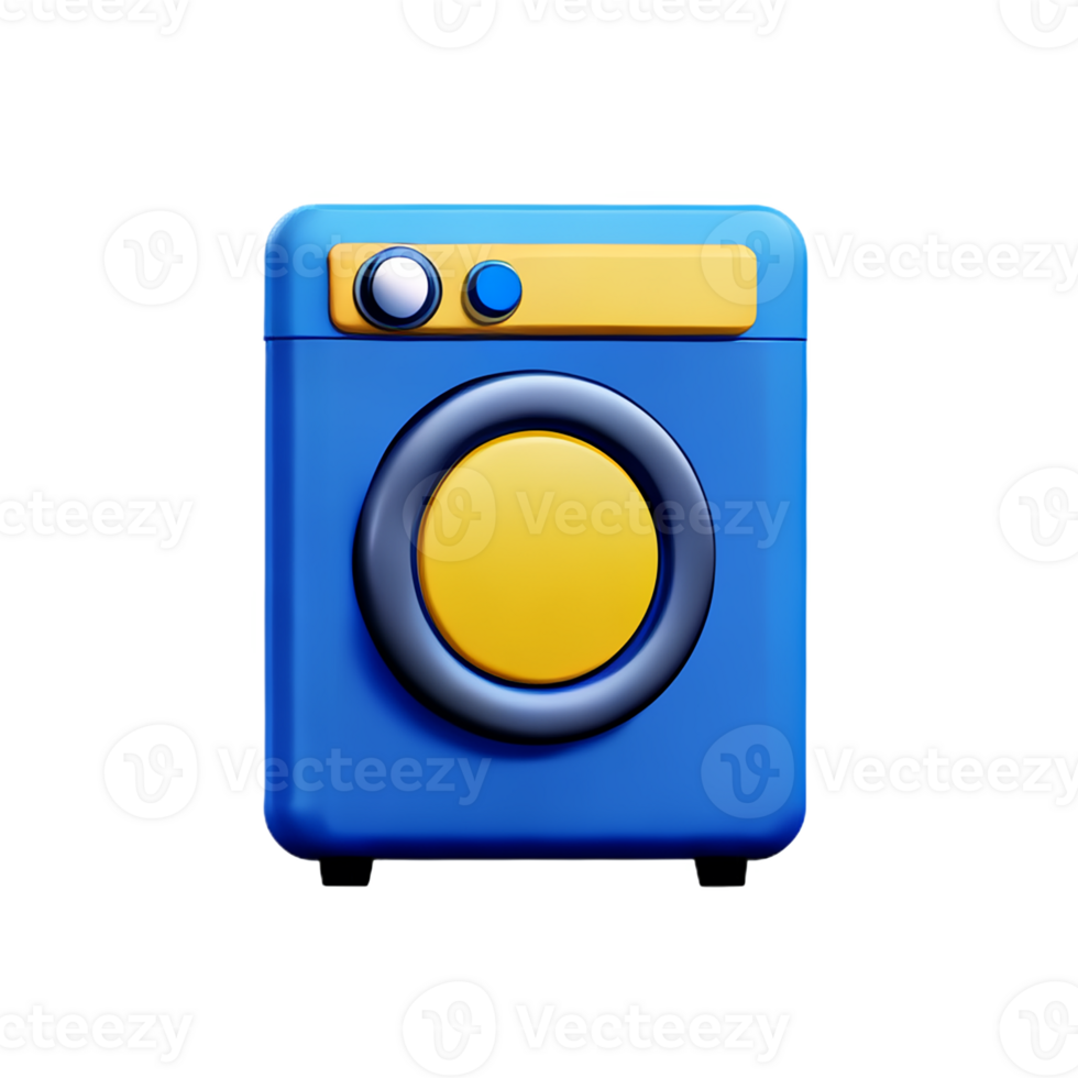 laundry 3d rendering icon illustration png