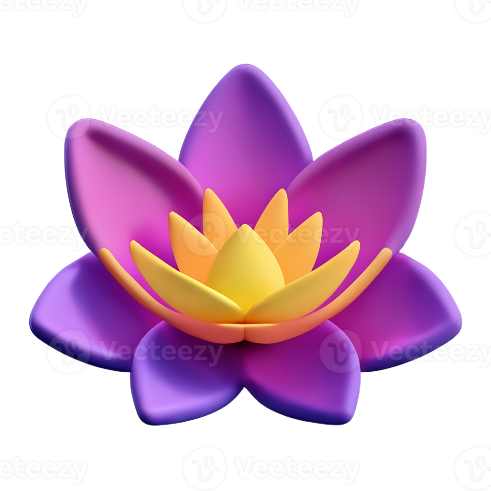 lotus flower 3d rendering icon illustration png