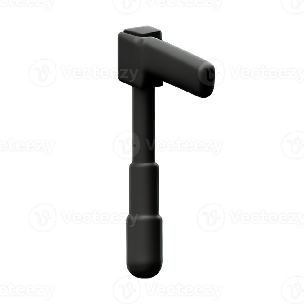 hammer 3d rendering icon illustration png