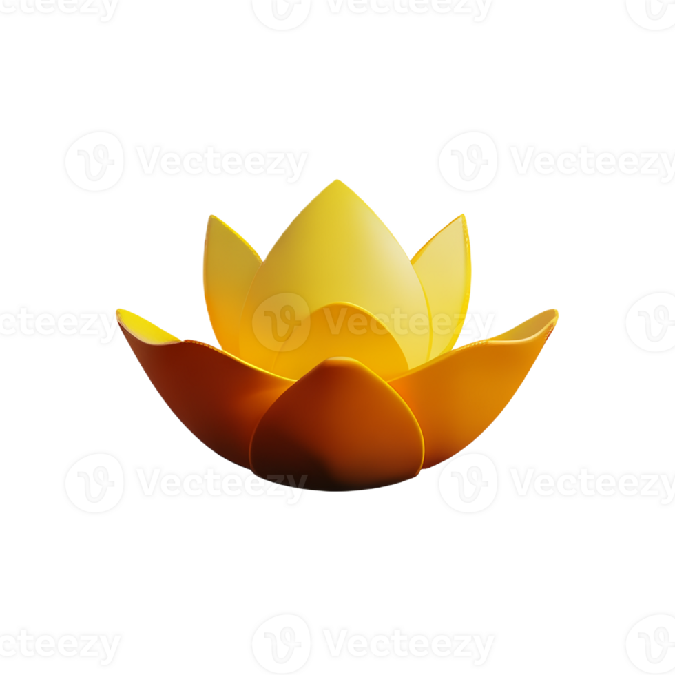 lotus flower 3d rendering icon illustration png