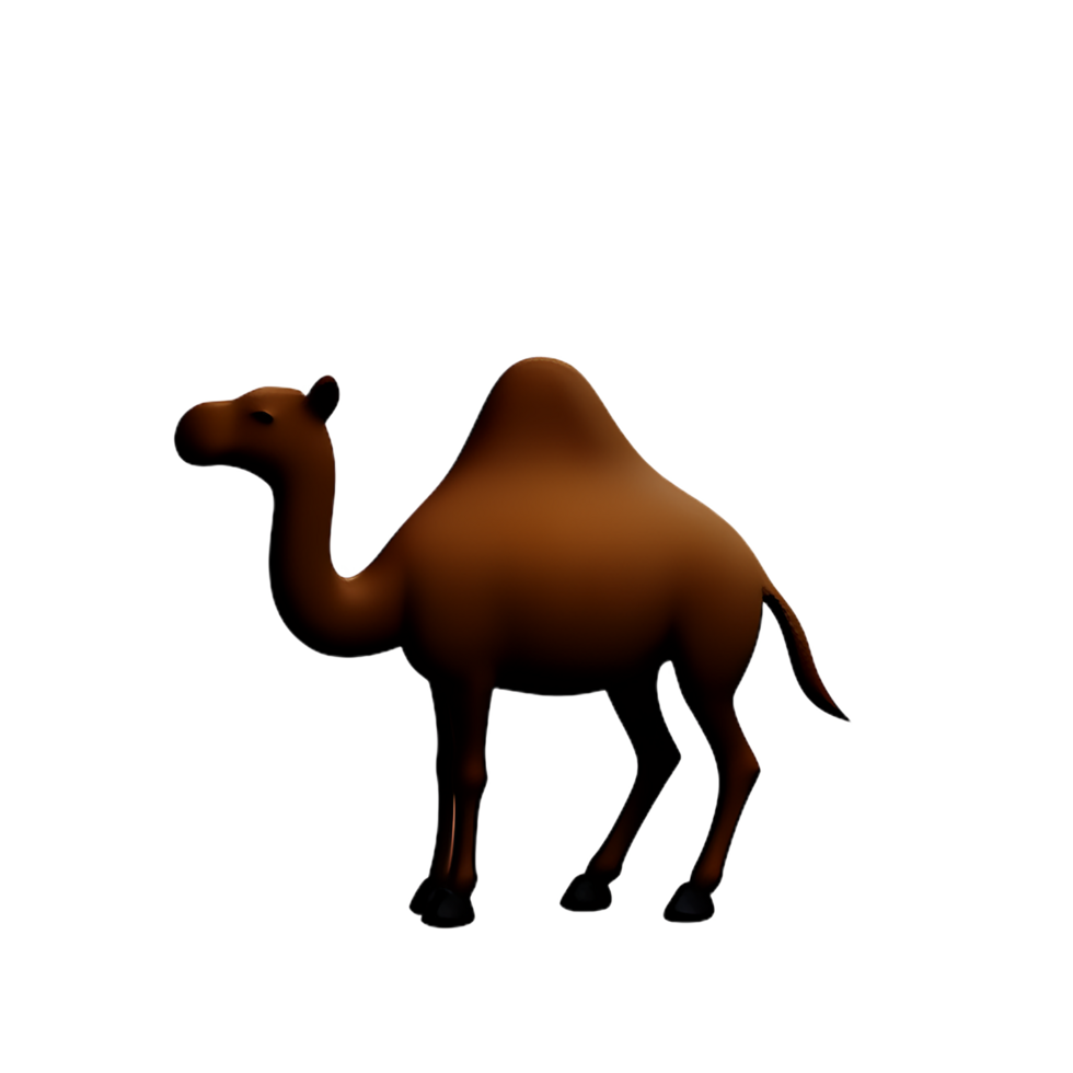 camel 3d rendering icon illustration png