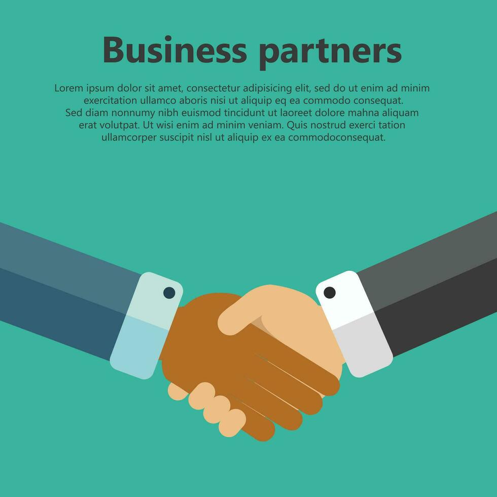 Partnership icon. Handshake icon. Teamwork and friendship. Business concept. Flat vector illustration.