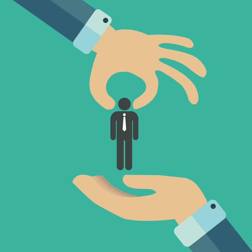 Find the right person for the job concept. Hiring and recruitment