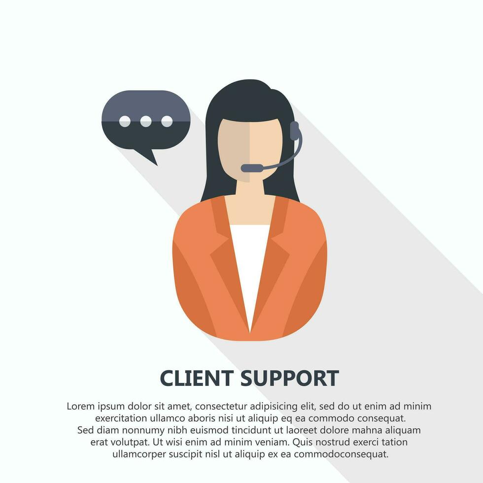 Support Service Concept. Technical support and online help. Helpdesk. Flat vector illustration.