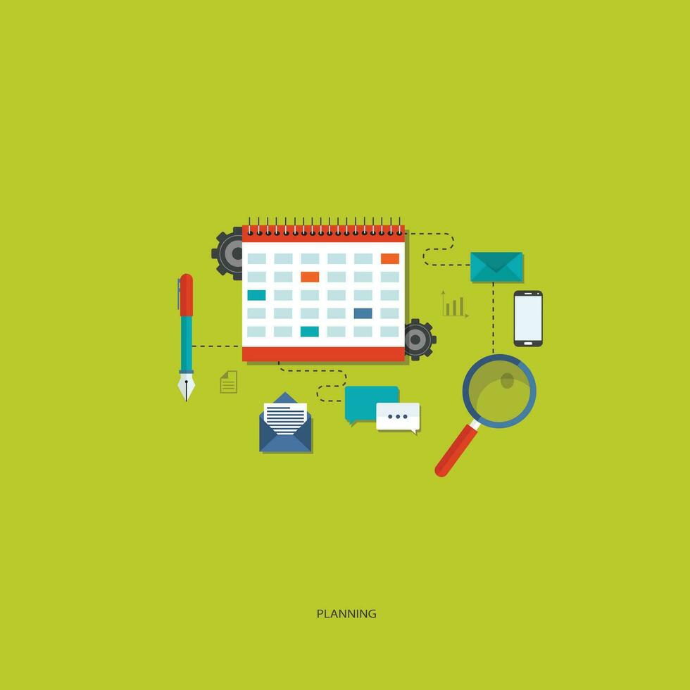 Planning concept vector