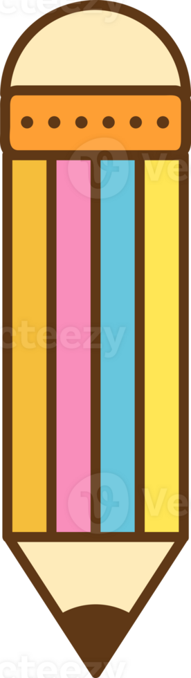 Pencil cartoon school instrument element student concept isolated  illustration png