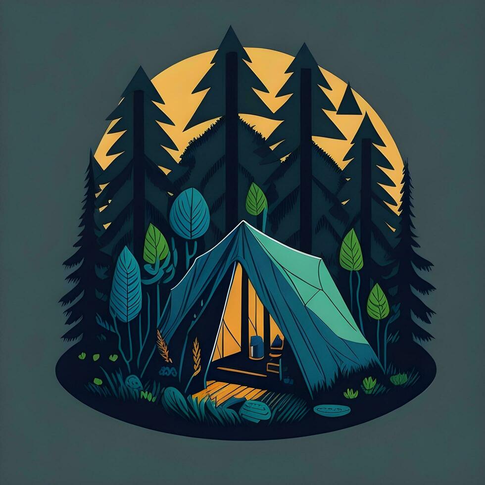 Adventure t shirt design vector art ai generate photo