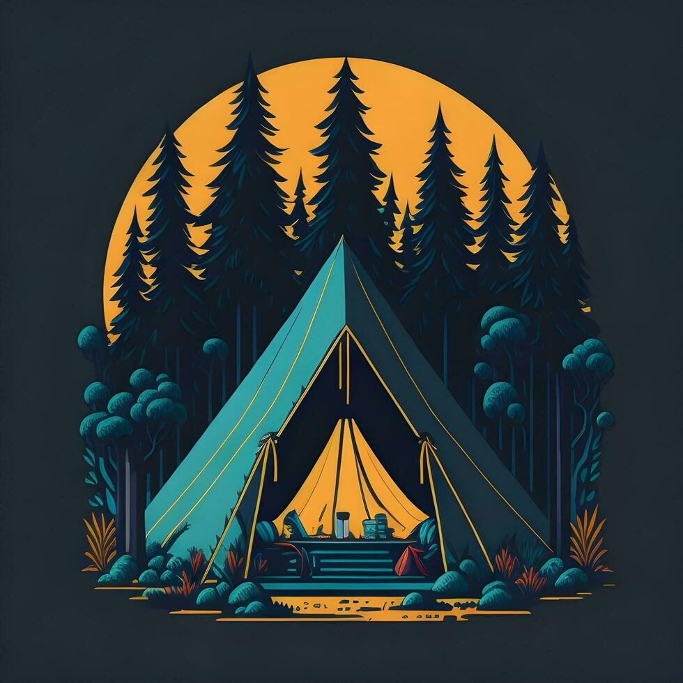 Adventure t shirt design vector art ai generate photo