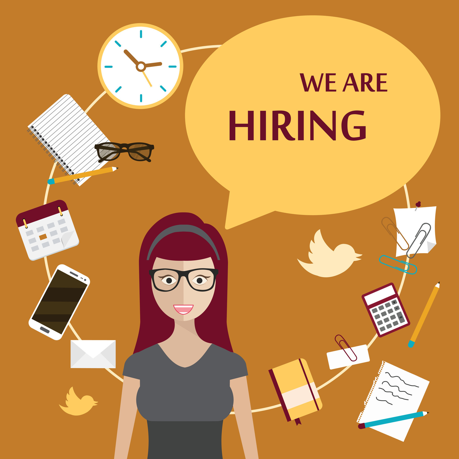 We need you poster. Hiring flat vector concept. 28715855 Vector Art at ...