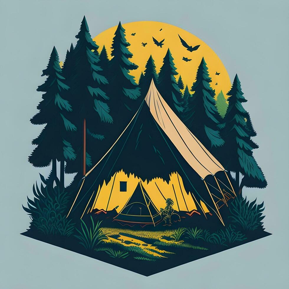 Adventure t shirt design vector art ai generate photo