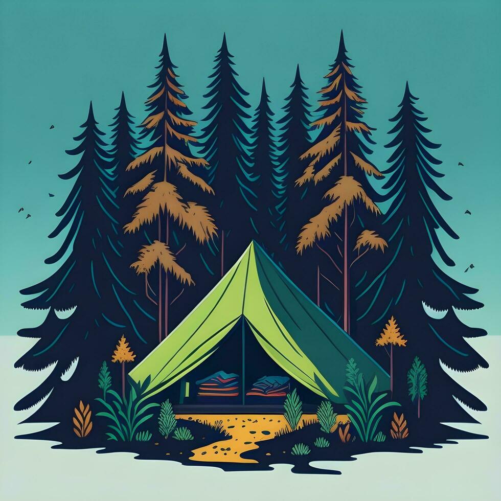 Adventure t shirt design vector art ai generate photo