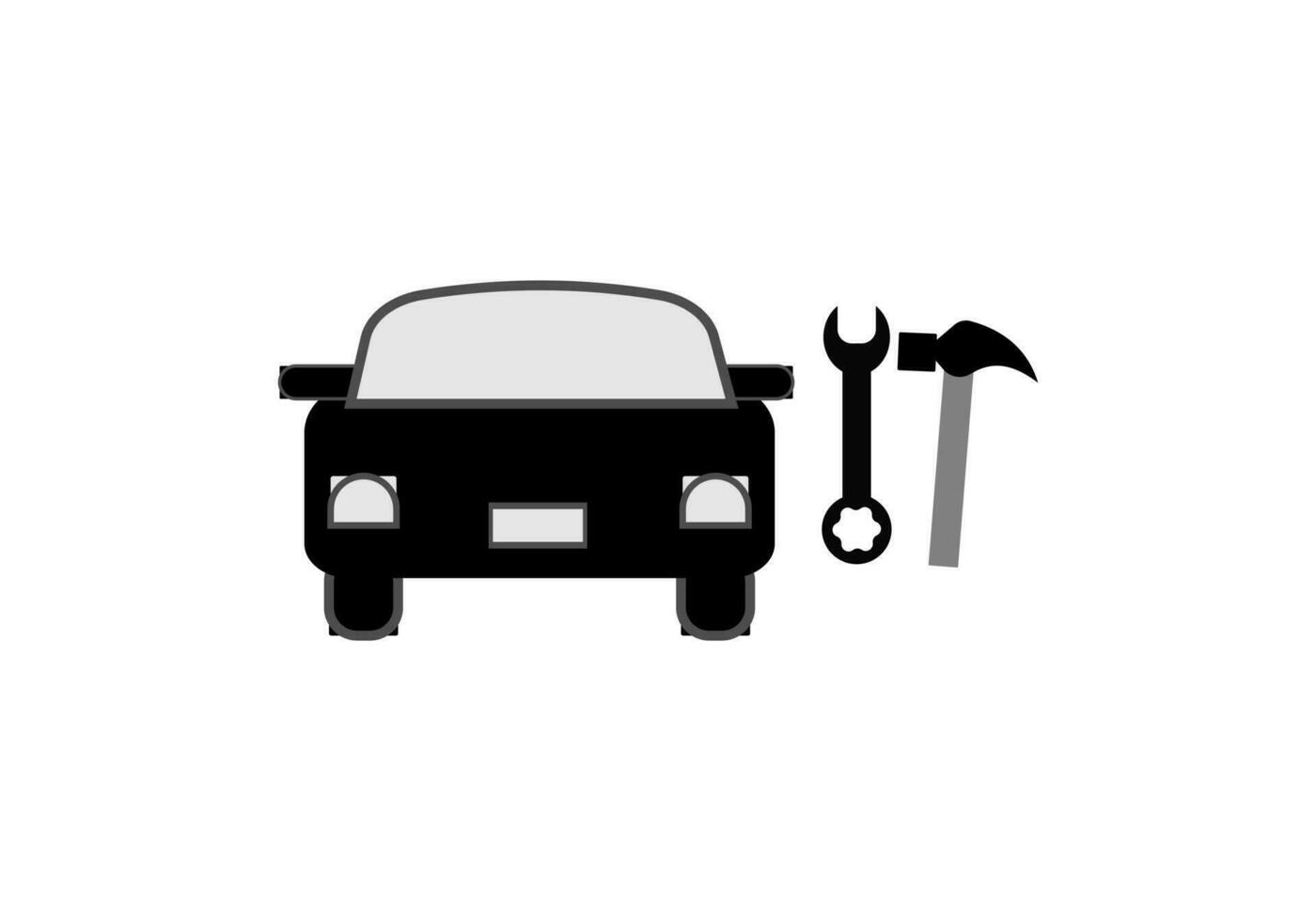 iconos de garabatos de servicio de coche, signos de vectores de reparación de automóviles