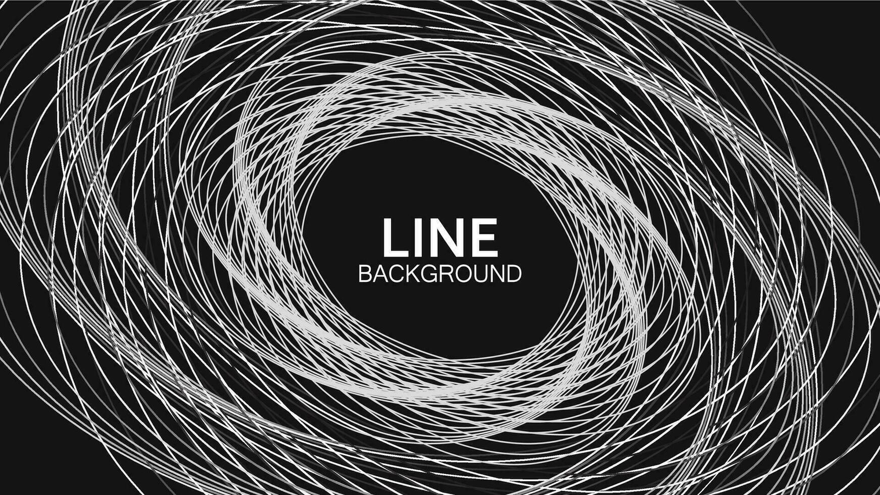Vector illustration of a monochrome circle line background design with a harmonious and futuristic style.