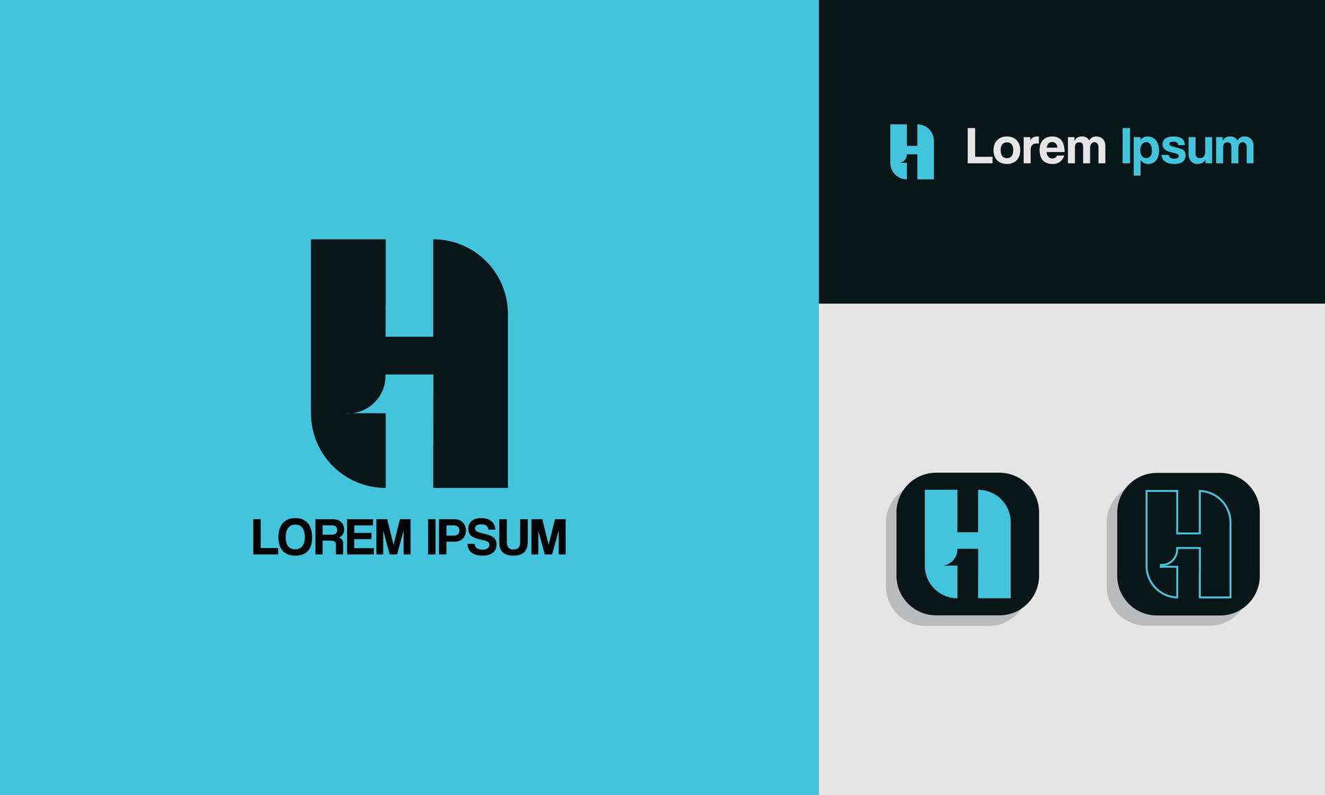 letter h combination number 1 logo design 28716291 Vector Art at Vecteezy