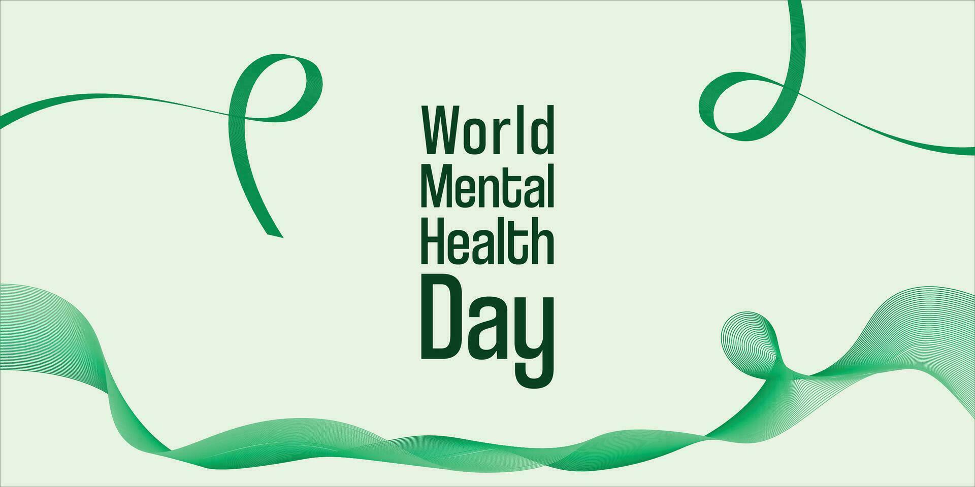 world mental health day banner with copy space area vector