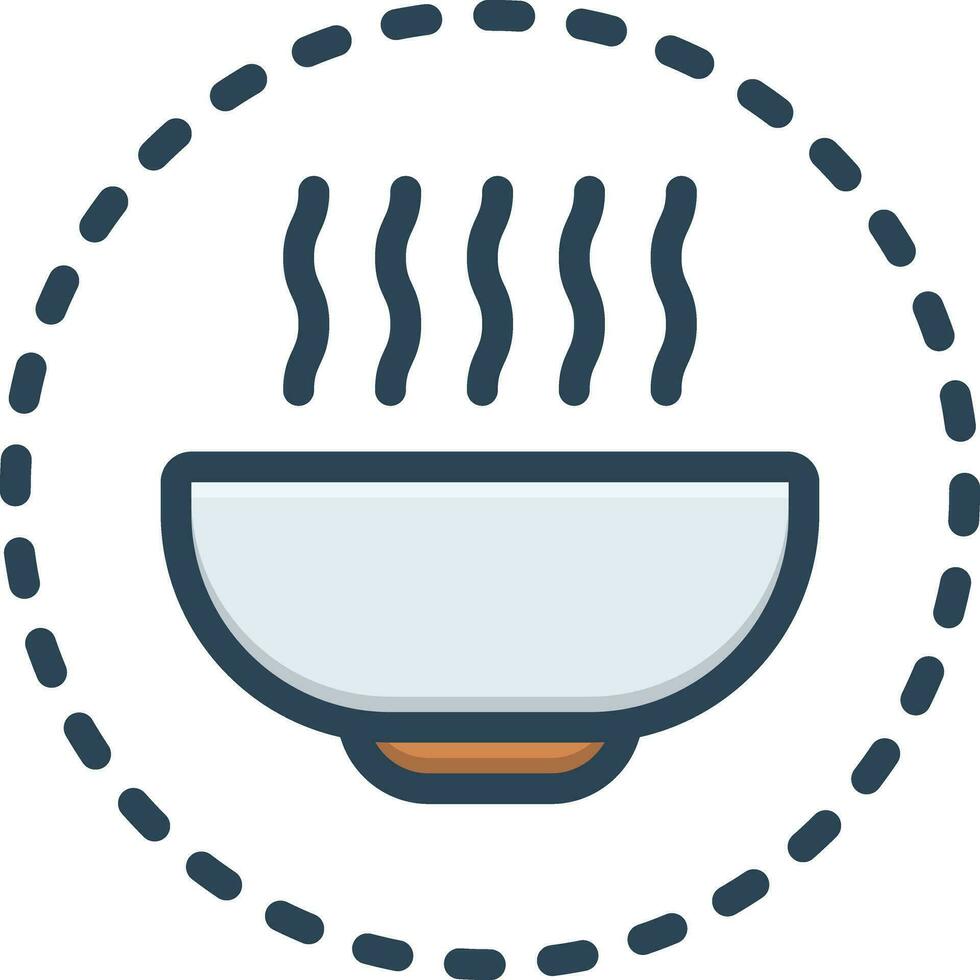 color icon for bowl vector