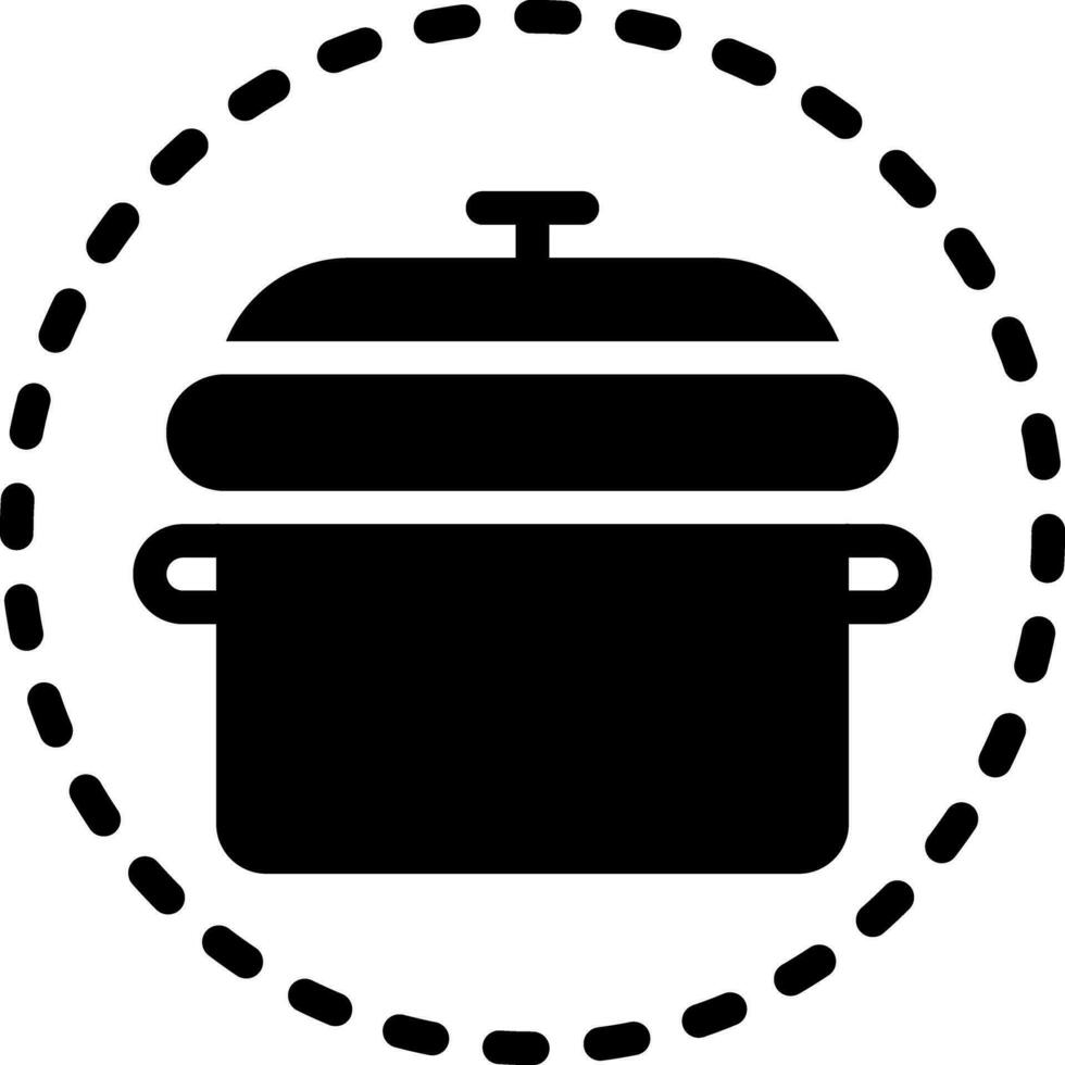 solid icon for pot vector