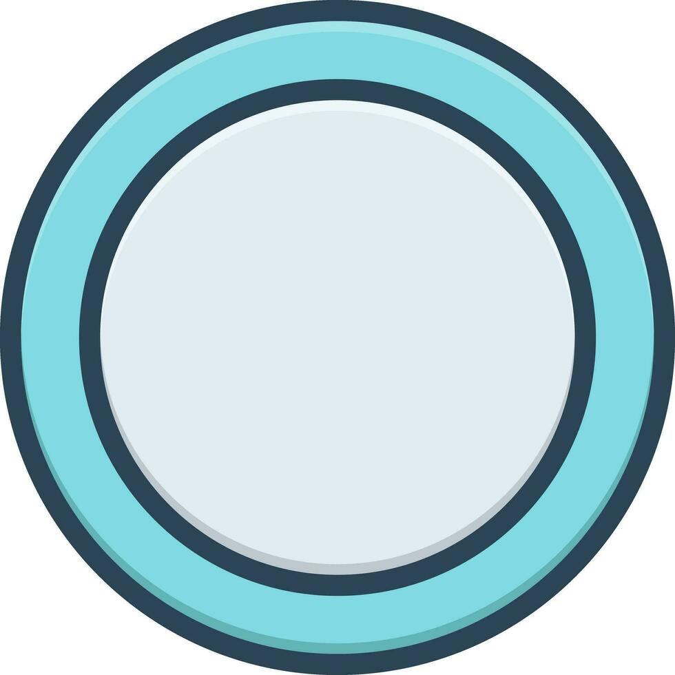 color icon for plate vector