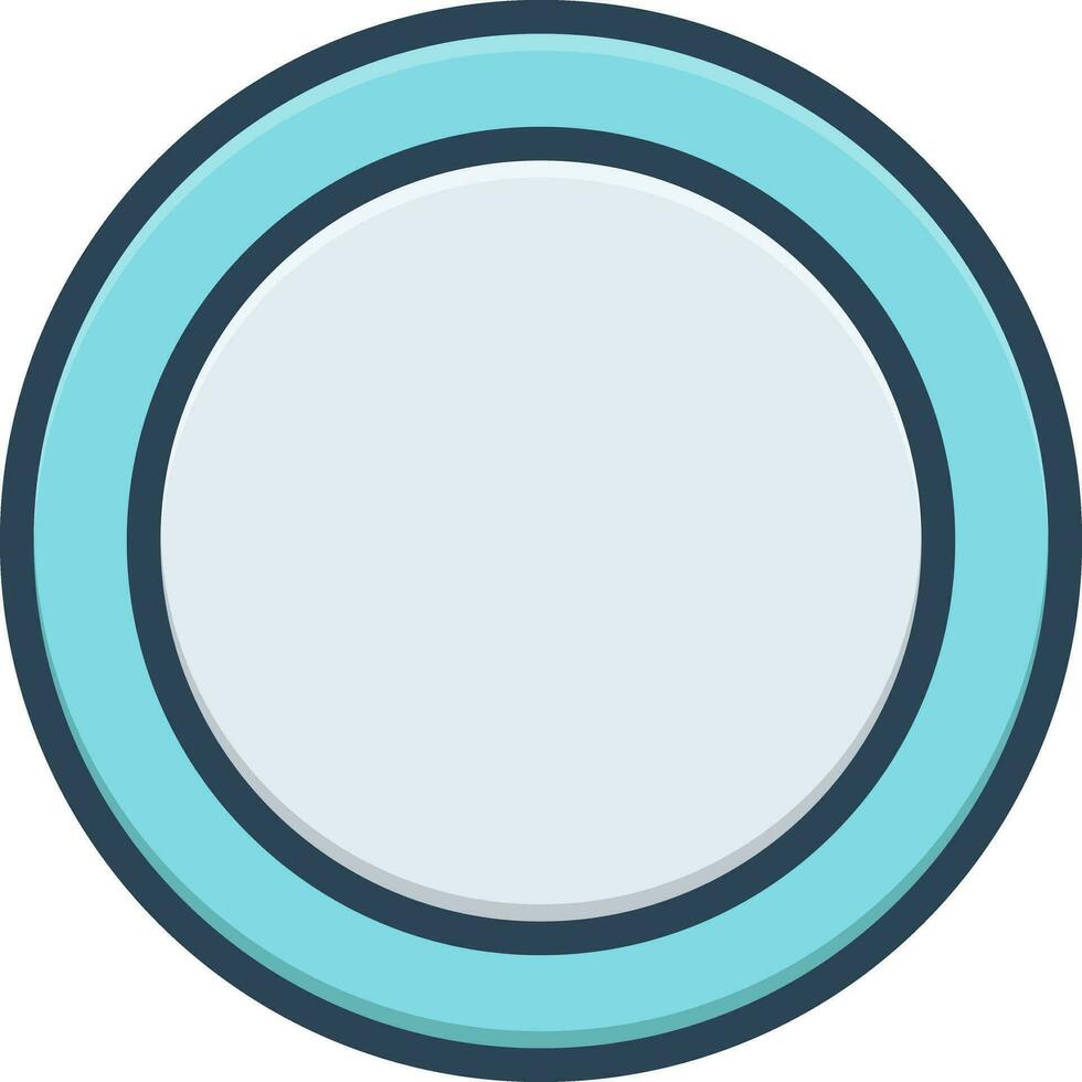 color icon for plate vector