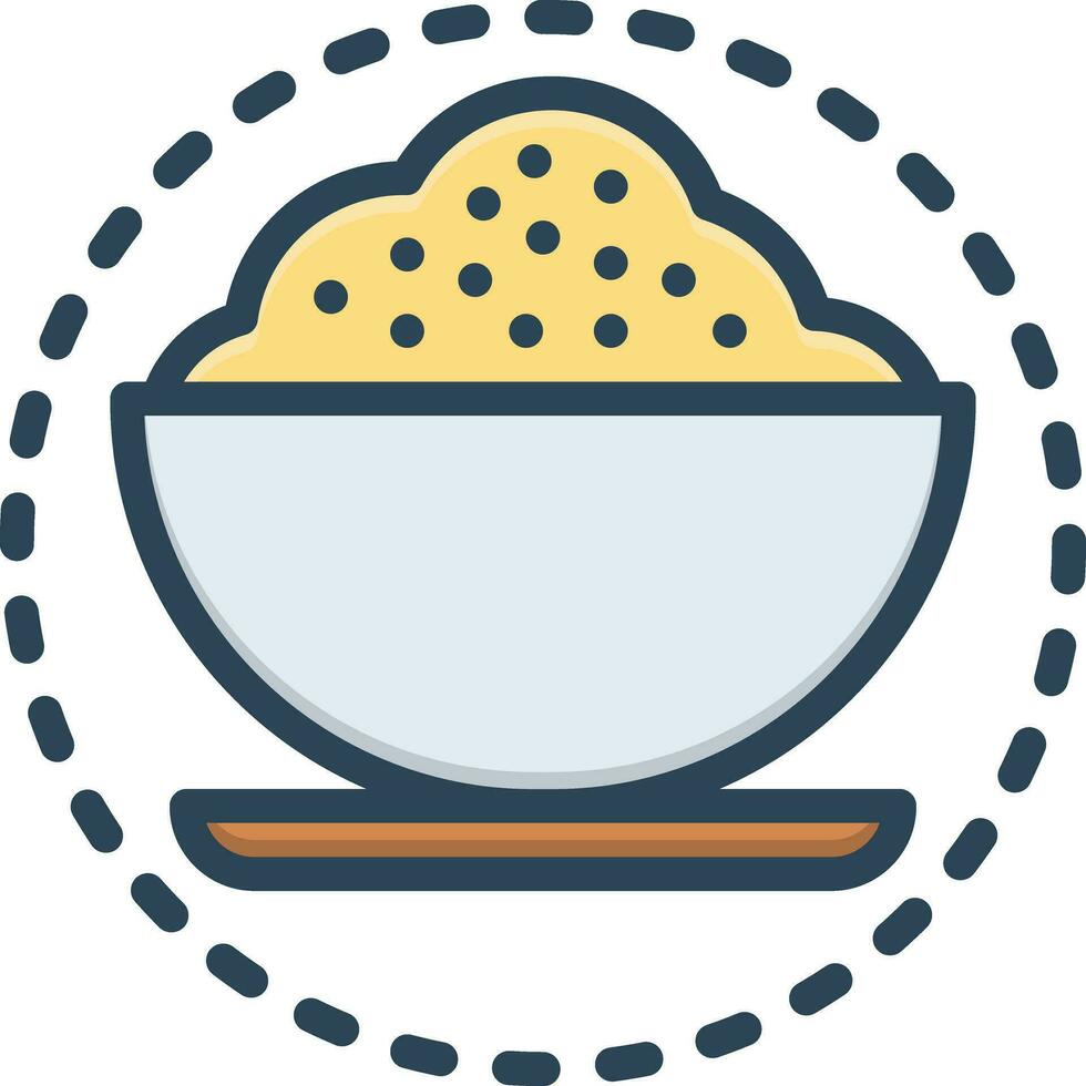color icon for bowl vector