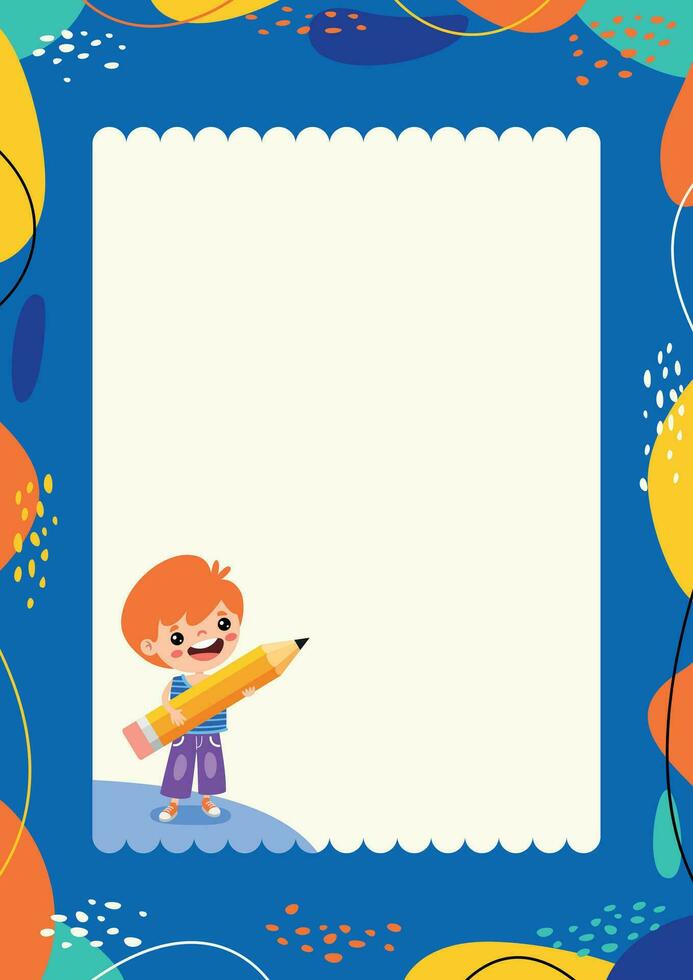 Printable Blank Page Template For Notes vector