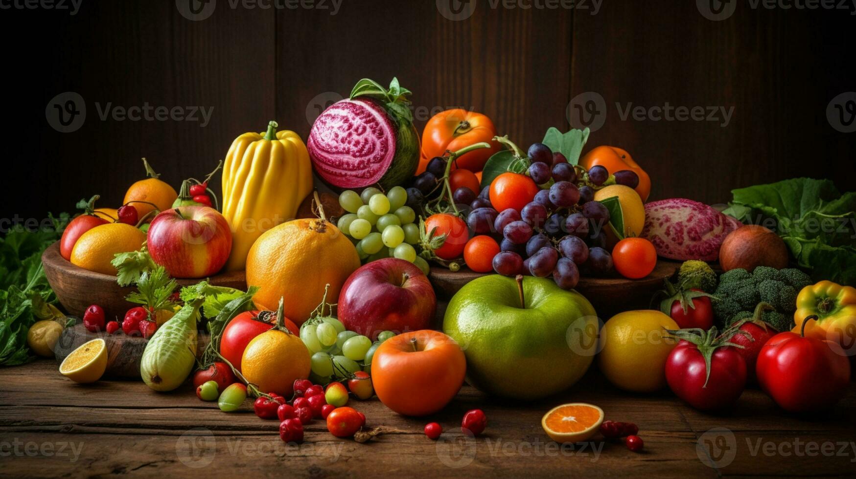 Fruits and vegetables. AI Generated photo